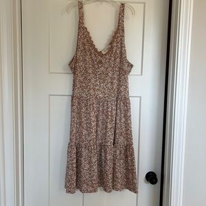 Sweet Wanderer Floral Mini Dress - Brown